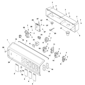 Control Panel Diagram and Parts List for 030748-00  Briggs and Stratton Generator